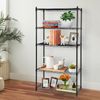 5 Tier Wire Shelves Rack Storage Unit Large Space Adjustable Metal Shelving Blac