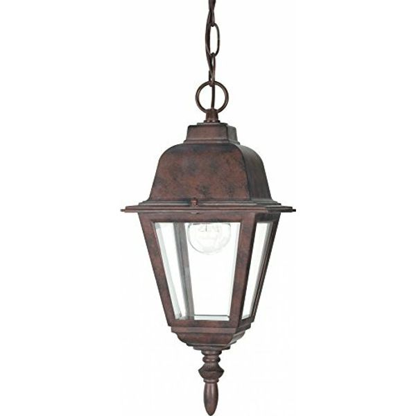 Nuvo 60/488 Old Hanging Lantern with Clear Glass, Old Bronze