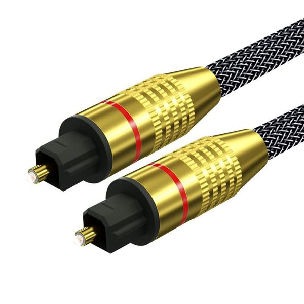 optical audio cable toslink kabel optisches audiokabel 2m AC3- und DTS-Surround-Technologie Geeignet für TV-Geräte, Stereoanlagen, CD/DVD/DRT und Geräte mit Toslink-Anschlüssen