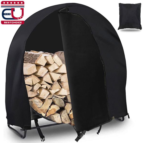 40in Heavy Duty Firewood Log Rack Cover Outdoor Waterproof Wood Holder Protector