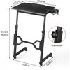 Portable Treadmill Desk, Adjustable Height, Wheeled, Compatible with Treadmill, 