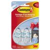 3M Command Small Hooks,Damage-Free Hanging, Clear, 2-Hooks, 4-Strips