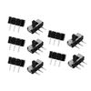 sourcingmap 10pcs 2 Position 3P SPDT SMT Surface Mounted Devices Self Locking Mini Power Slide Switch 9mmx3mmx3mm