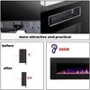 36''Electric Fireplace,Recessed&Wall Mounted,Ultra Thin&low noise,touch&remote