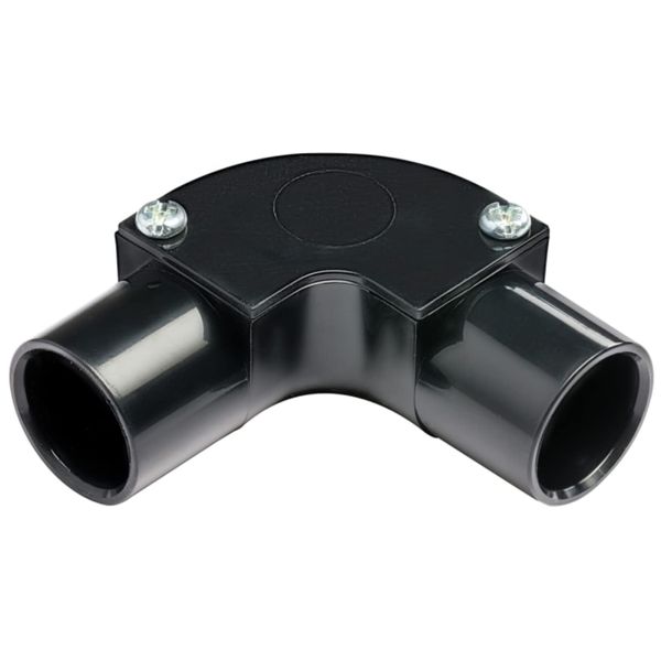 5 x 20mm Black Pvc Conduit Ispection Elbow Bend