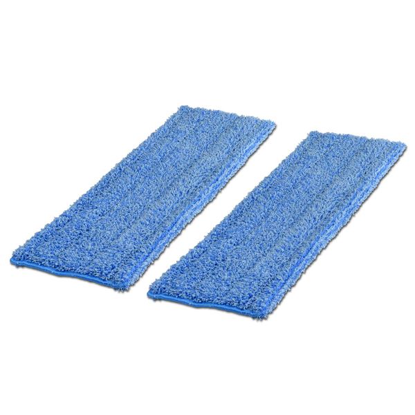 Microfiber Wholesale 18" Absorbent Microfiber Wet Mop Pad - Reusable, Machine Washable, Refills (2 Pack)