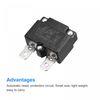 sourcing map Circuit Overload Protector 5A AC125/250V DC32V Automatic Reset Thermal Circuit Breaker