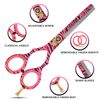 Pink Zebra Professional Barber Scissors Shears Thinning Hairdressing Salon Set