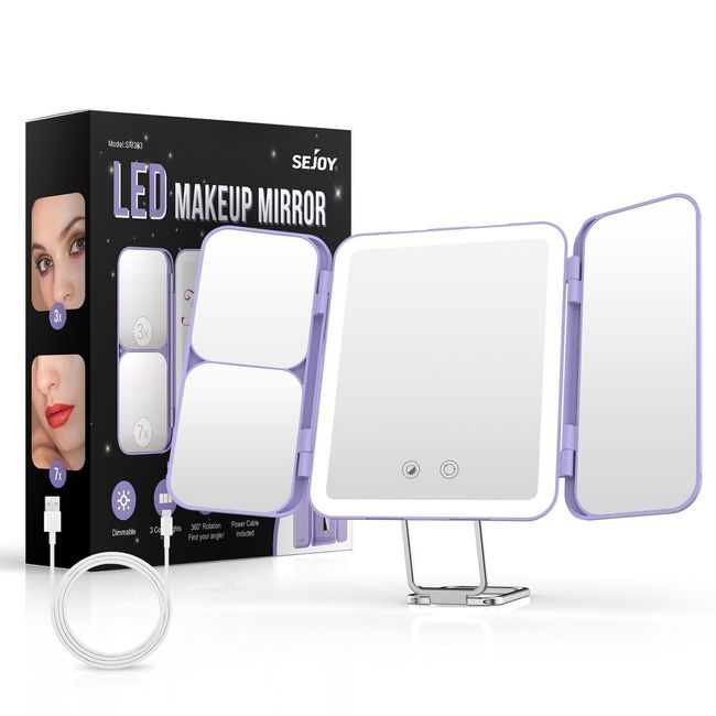 SEJOY LED Makeup Mirror with Lights Vanity Mirror Magnification Touch Control