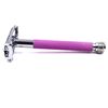 Parker Safety Razor, Parker 29L Lavender, Long Handle Butterfly Open Double Edge Safety Razor for Women, 5 Parker Premium Platinum Double Edge Razor Blades Included