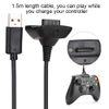 Hakeeta Charging Cable for XBOX 360 Controller XBOX 360 Controller 2 in 1 Cable for XBOX 360 Controller ABS Plastic (Black)