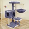 Multifunction Cat Tree Has Cozy Hammock & Hanging Ball, Cat Tower With
