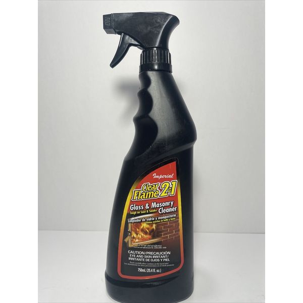 Imperial Clear Flame 2 in 1 Glass Masonry Cleaner soot smoke stain remover 25 oz