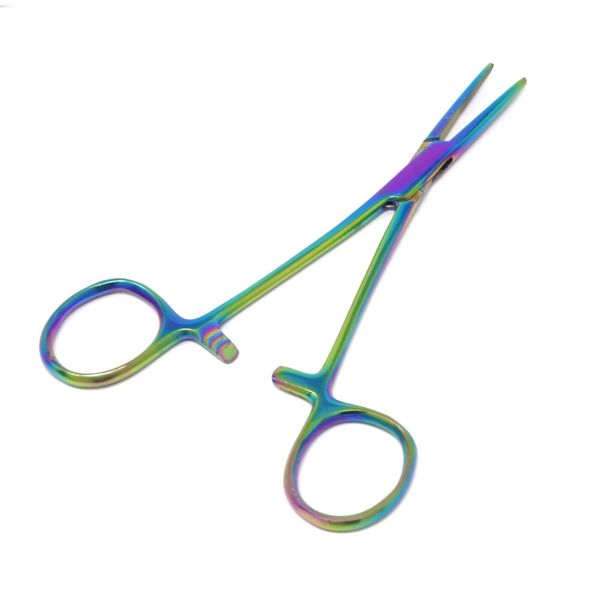 Kelly Hemostat Forceps 5.5" Straight Surgical Dental Instruments Multicolor