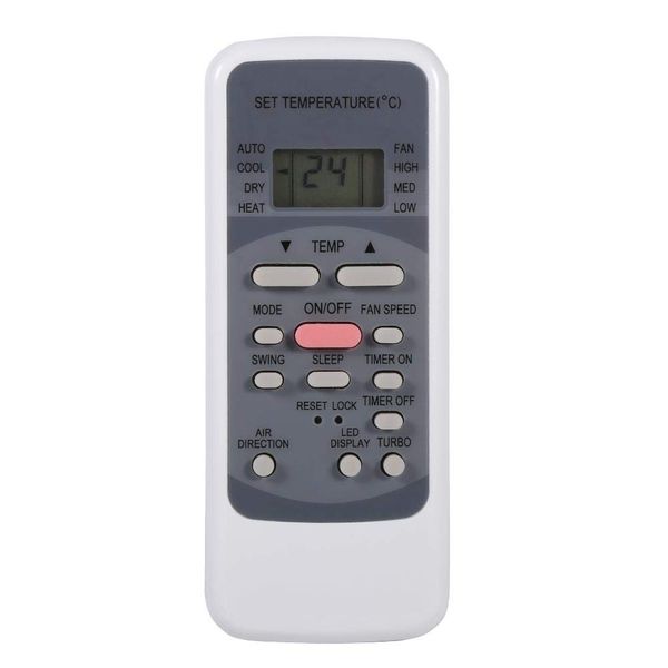 Air Conditioner Remote Control Replacement for Midea R51M/E, Fashion Universal A/C Remote Controller with Clock and Timer ON/OFF Function for Midea TOSHIBA VESTEL etc