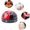 JIALWSJWAN 60 Minute Mechanical Kitchen Timer, Red and Black Ladybug Design, No Batteries Required