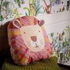 Arthouse Circus Fun Lion Cushion, Polyester, Multi-Colour, 40 x 40 x 0.02 cm