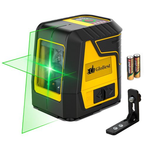GloBest Laser Level, Green Cross Line Laser Lever, with Self-leveling, Manual, Pulse Mode, Lazer Level Tool for Picture Hanging, Tiling, Includes 360 Degree Magnetic Base & Battery