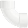 Spears 406-S Series PVC Pipe Fitting, 90 Degree Sweep Elbow, Schedule 40, 2" Socket