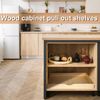 2 Set Pull Out Tray Cabinet Organizer Wooden Pull Drawers Storage Slide Out Pant