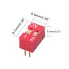 20pcs Slide Type Dip Switches 2 Position 2 Row Dip Switch 2.54mm PCB Mountable On-Off Toggle Switch for Circuit, Breadboard