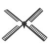 Garneck Garden Windmill Leaf Replacement Plastic Windmill Parts Outdoor Decorative