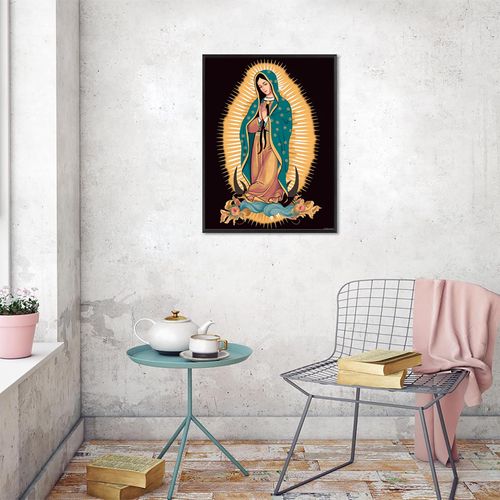 UPABLUNSO DIY Religious Diamond Painting Kit for Adults, Virgin Mary 5D Art Diamond Painting, Full Round Diamond Prayer to The Virgin Mary Diamond Painting, Home Wall Decor Gift 12x16 Inch