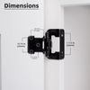Partial Overlay Cabinet Hinges 1/2” (30 Pair - 60 Pack) (Oil Rubbed Bronze), Sem