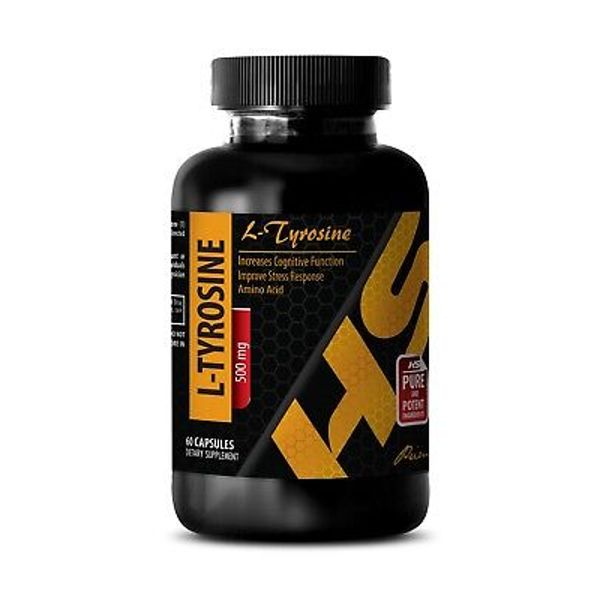 stress relief pills - L-Tyrosine 500mg - memory support - 1 Bottle