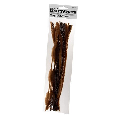 West Coast Paracord Chenille Stems 20 Pack – Pipe Cleaners – Assorted Colors and Styles – DIY Arts and Crafts – Stem Widths: 6, 9, and 15 Millimeters – Classroom Projects – Flexible and Reusable