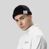 WULIQIUQIU Brimless Docker Cap for Men Sailor Cap Skullcap Beanie Hat(Black)