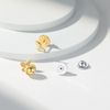 Fomissky-sisa Dics Flat Earring Backs, 6 pcs Locking Earring Backs Replacements, White Gold Plated Earring Backs for Studs