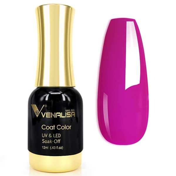 VENALISA Gel Nail Polish, 12ml Purple Vortex Color Soak Off UV LED Nail Gel Polish Nail Art Starter Manicure Salon DIY at Home, 0.43 OZ