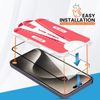DN-Technology Screen Protector For iPhone 15 Pro Max Easy Installation with Auto-Alignment Tool Kit Full Coverage Case Friendly Tempered Glass Screen Guard For iPhone 15 Pro Max (6.7'') (BLACK)