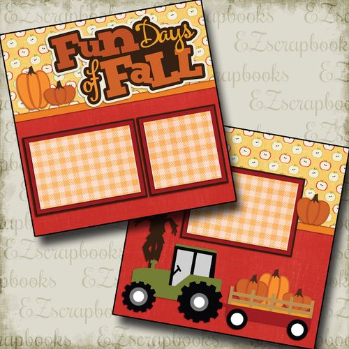 Fun Days of Fall - Premade Scrapbook Pages - EZ Layout 2170