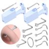 Firstomato 2 PCS Disposable Nose Piercing Gun Self Nose Piercing Kit Piercing Nose Rings Piercer Hypoallergenic Nose Stud