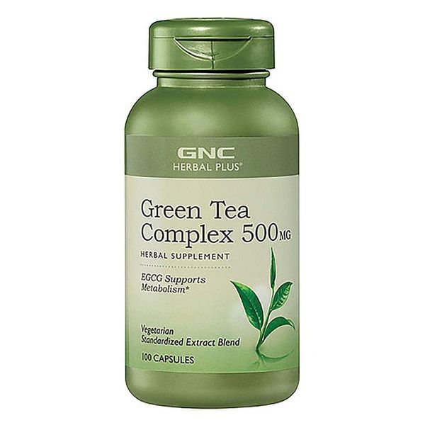 GNC Herbal Plus Green Tea Complex 500mg 100 Capsules