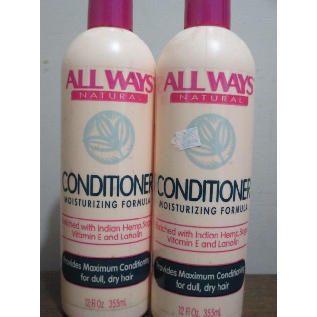 2x All Ways Natural Conditioner Moisturizing Formula 12 oz