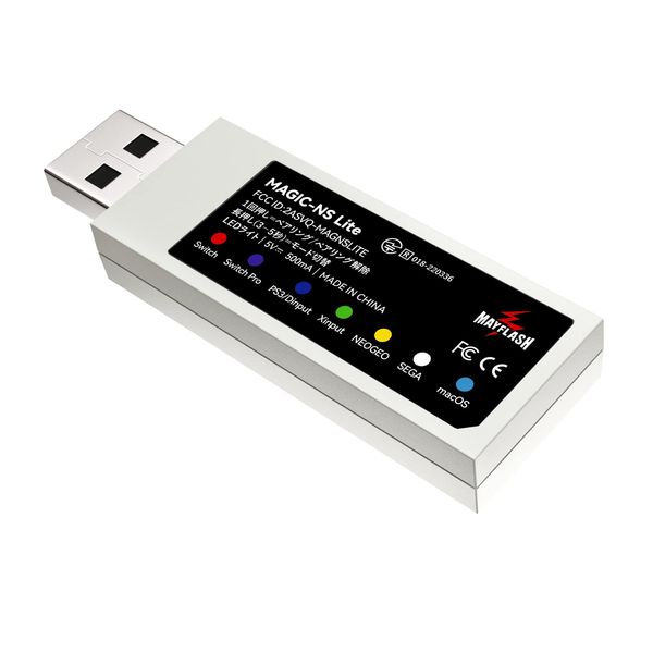 Mayflash MAGIC NS Lite コントローラー USB ワイヤレス アダプター Switch PS3 Neogeo Mini Windows macOS RaspberryPi NEOGEO Arcade Stick Pro SEGA MEGA DRIVE mini & SEGA Genesis Mini用 [日本正規品]