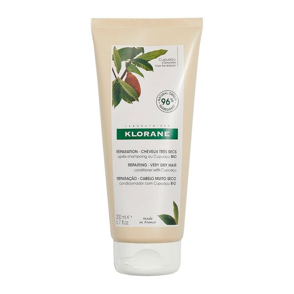 Klorane Conditioner with Organic Cupuaçu Butter, Nourishing & Repairing for Very Dry Damaged Hair, SLS/SLES-Free, Biodegradable, 6.7 fl. oz.