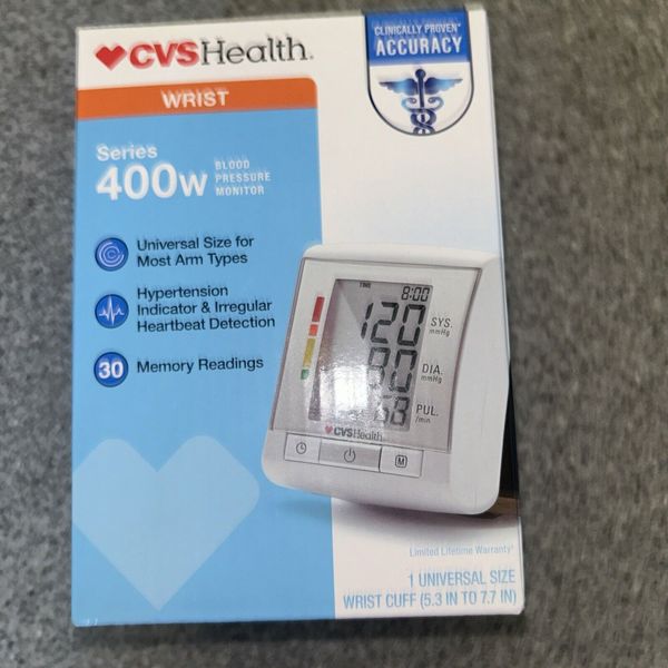 CVS HEALTH WRIST SERIES 400 w BLOOD PRESSURE MONITOR UNIVERSAL SIZE