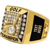 Crown Awards Golf Premiere Engravable Ring, Gold Golf Ring with Custom Engraving, Size 10