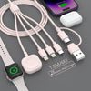 4in1 charging cable pink
