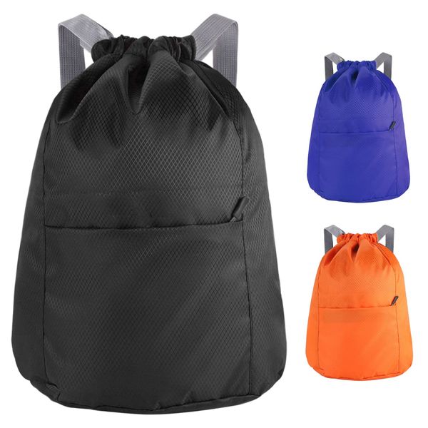 Medo Drawstring Fitness Bag, Drawstring Backpack Waterproof Sports Bag and Neutral Pe Bag Are Suitable for School Sports, Swimming and Mountain Climbing