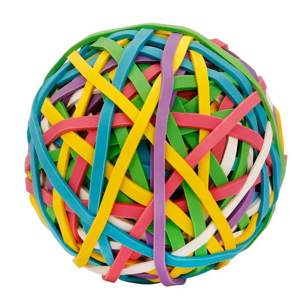 Eagle Rubber Band Ball, 170 Bands Per Ball, Assorted Colour