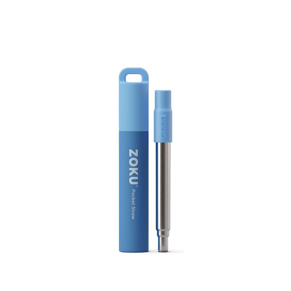 ZOKU TwoTone Pocket Straws BL Portable Straws