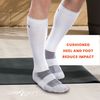 CoreSport Athletic Performance Compression Socks - 15-20mmHg Mild Graduated Compression (White, XL)