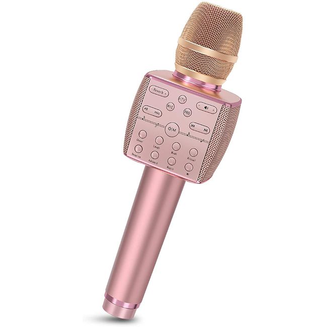Karaoke Microphone Bluetooth Wireless Mic Portable Singing Machine with  Duet Sing/Record/Play/Reverb Adult/Kid Gift for Home KTV