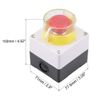 sourcing map Push Button Switch Station Latching NC NO Mushroom Emergency Stop Switch with Protective Cover