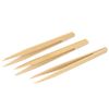 sourcingmap Bamboo Nonslip Anti-Static Pointed Tip Tweezer Repair Tool 3pcs